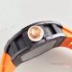 Richard Mille RM 4 Replica Watch Black Case Skull Dial Orange Rubber Strap (5)_th.jpg